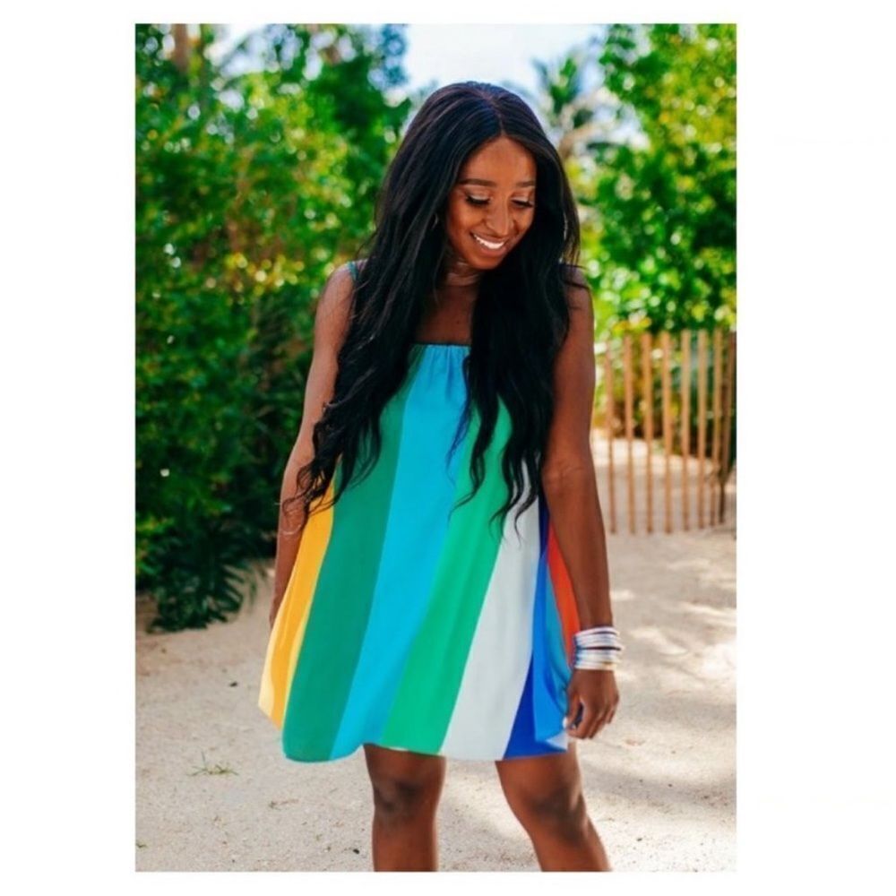 NWT Buddy Love Sandra Swing Rainbow Dress - S